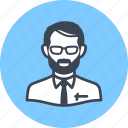 avatar, businessman, man, teacher 