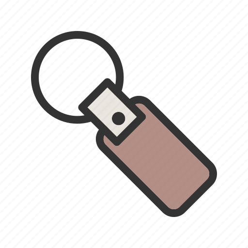Chain, key, keyring, leather, metal, ring, round icon - Download on Iconfinder