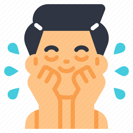 Face, wash, man, makeup, cosmetic, water, cleansing icon - Download on Iconfinder