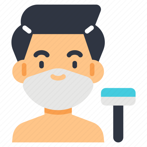 Shaving, beard, hair, foam, face, grooming, razor icon - Download on Iconfinder