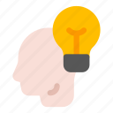 head, light, bulb, idea, thinking, creativity, creative