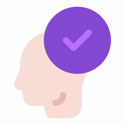 Mind, rested, ok, check, checkmark, psychology icon - Download on Iconfinder