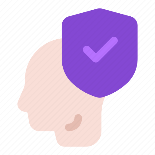 Mind, rested, ok, check, checkmark, shield, psychology icon - Download on Iconfinder