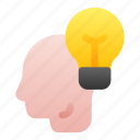 head, light, bulb, idea, thinking, creativity, creative