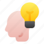 head, light, bulb, idea, thinking, creativity, creative 