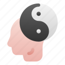 head, yin, yang, therapy, balance, mind, meditation