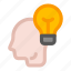 head, light, bulb, idea, thinking, creativity, creative 