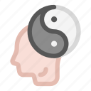 head, yin, yang, therapy, balance, mind, meditation