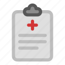 medical, report, cross, clipboard, note, hospital