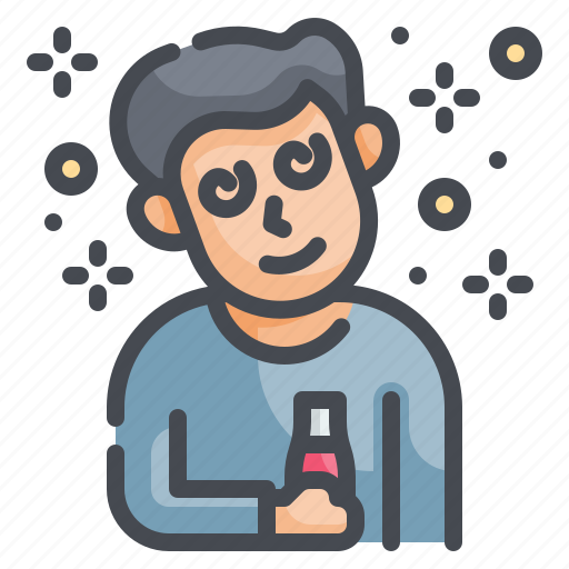 Alcoholism, alcohol, drunk, intoxicated, man icon - Download on Iconfinder