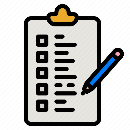 List, checklist, check, paper, clipboard icon - Download on Iconfinder