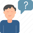 question, avatar, customer, support, help, center, message, bubble, online, chat, query, icon