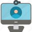 video, call, conference, meeting, online, work, icon 