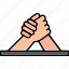 arm, wrestling, closer, contest, hands, sport, view, icon 