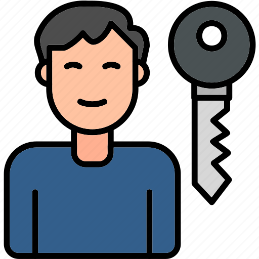 Key, person, lock, man, provider, security, solution icon - Download on Iconfinder
