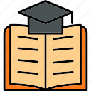 study, ebooks, education, graduation, knowledge, school, institutional, icon