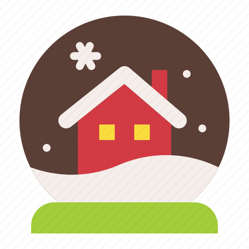 Xmas, globe, ball, home, winter, snow icon - Download on Iconfinder