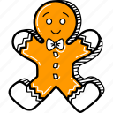 gingerbread, man, merry christmas, happy christmas day, gingerbread man, christmas, xmas, vector