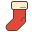christmas, decoration, gift, present, sock, xmas 