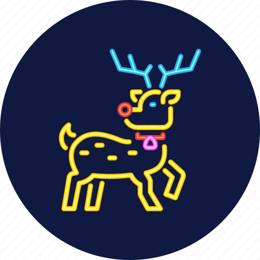 Reindeer, merry, christmas, holiday, ornament, decoration, night icon - Download on Iconfinder
