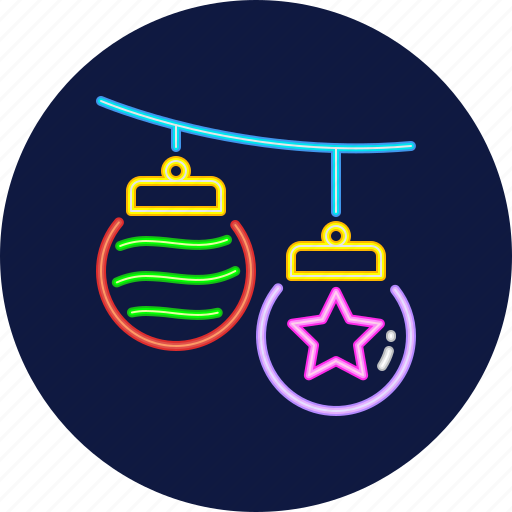 Bulbs, merry, christmas, holiday, ornament, decoration, night icon - Download on Iconfinder