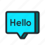chat, conversation, greeting, hello, message, salutaion, text 