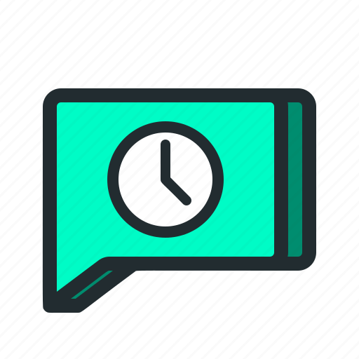 Chat, message, pending, scheduled, sms, text, timed icon - Download on Iconfinder