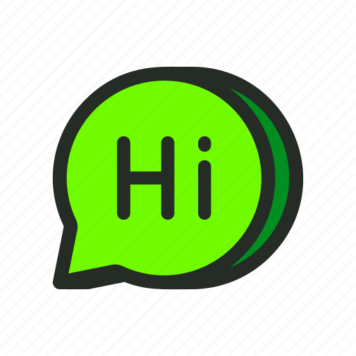 Chat, conversation, greeting, hi, message, salutation, text icon - Download on Iconfinder