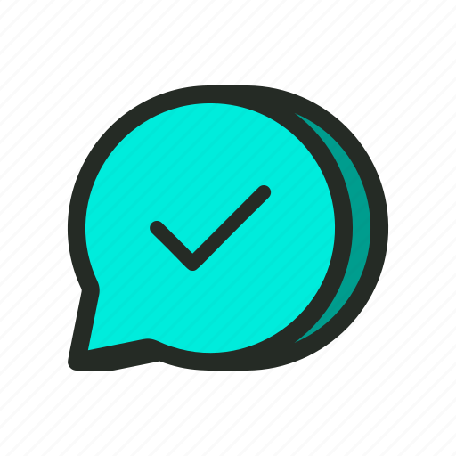 Chat, checked, comment, delivered, message, sent, text icon - Download on Iconfinder