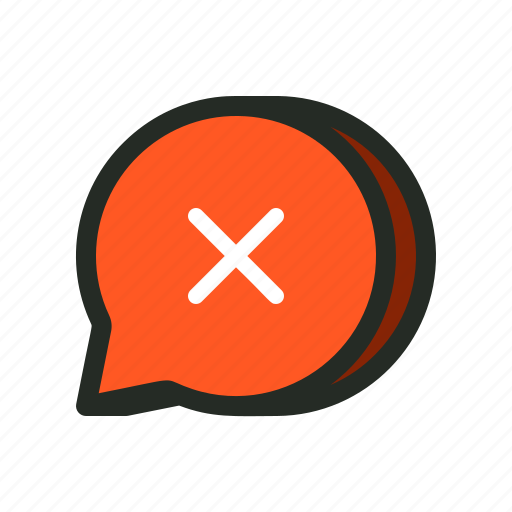 Chat, comment, delete, failed, message, remove, text icon - Download on Iconfinder