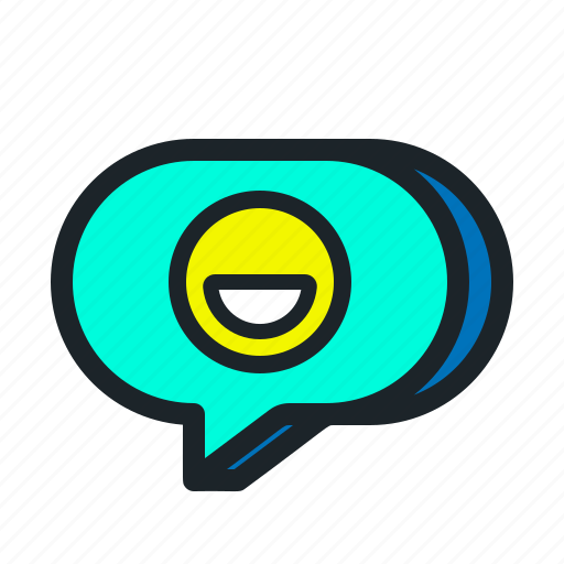 Chat, emoji, emoticon, message, smiley, sticker, text icon - Download on Iconfinder