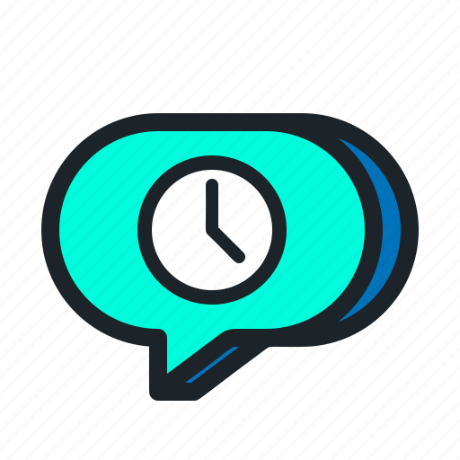 Chat, message, pending, scheduled, sms, text, timed icon - Download on Iconfinder