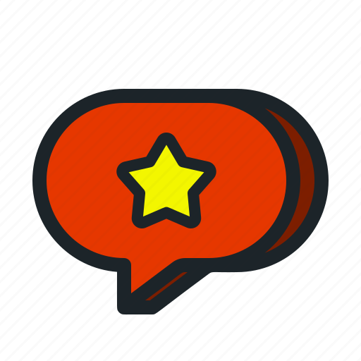 Chat, comment, favorite, message, sms, star, starred icon - Download on Iconfinder