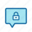 chat, encrypted, locked, message 
