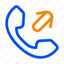 outgoing call, arrow, call, missed call, telephone, decline, ui element