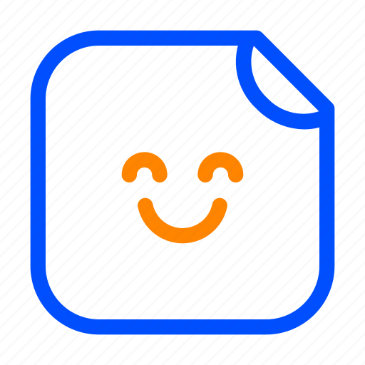Sticker, message, square, emoticon, machine learning, hello, character icon - Download on Iconfinder