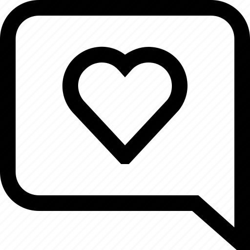 Bubble, chat, dialogue, heart, love, message, speech icon - Download on Iconfinder