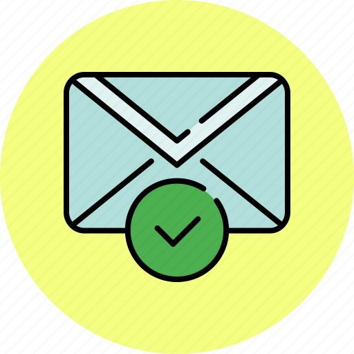 Approve, communication, complete, confirm, email, envelope, message icon - Download on Iconfinder