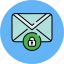 communication, email, envelope, lock, message, privacy 