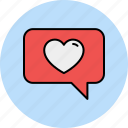 chat, communication, favourite, like, love, message, text