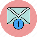 add, communication, compose, email, envelope, message, new