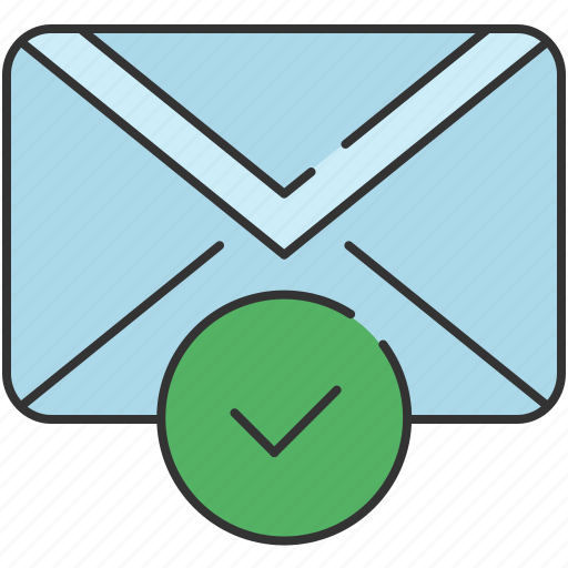Approve, checkmark, communication, confirm, email, envelope, message icon - Download on Iconfinder