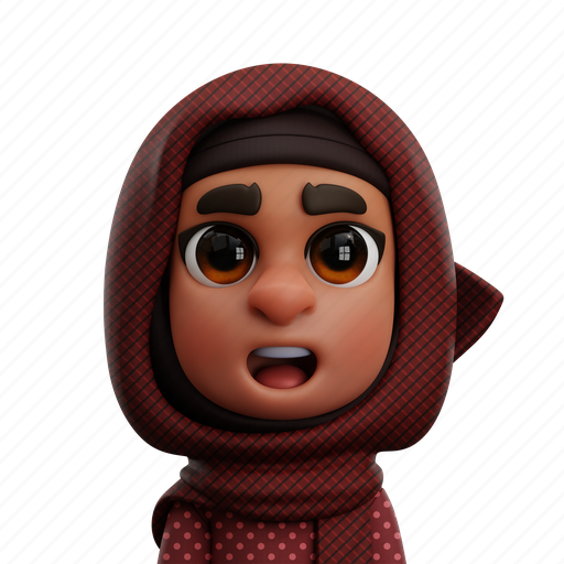 Woman, wearing hijab, islamic, fashion, muslim, girl, female 3D illustration - Download on Iconfinder