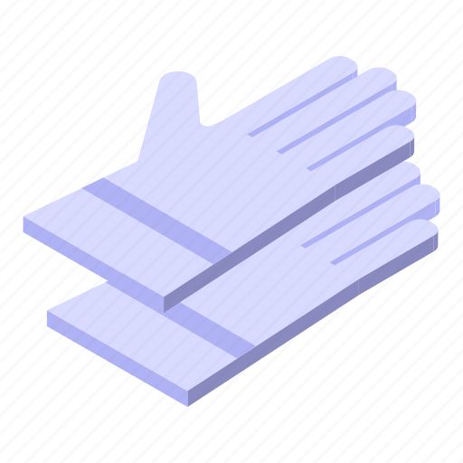 Metallurgy, gloves, isometric icon - Download on Iconfinder