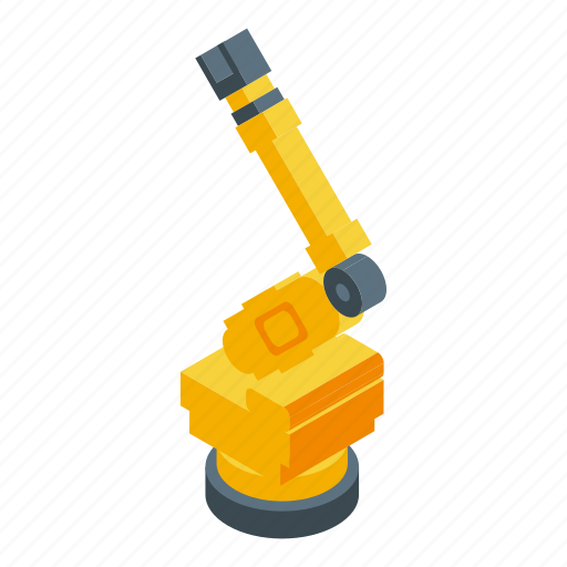 Metallurgy, robot, arm, isometric icon - Download on Iconfinder