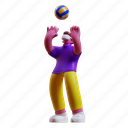 man, is, playing, volleyball, in, metaverse, illustration, vr, sport 