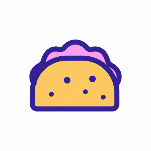 Contour, food, linear, mexican, taco, web icon - Download on Iconfinder