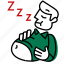 emojidf, fat, full, puerco, rest, sleep, sleeping 