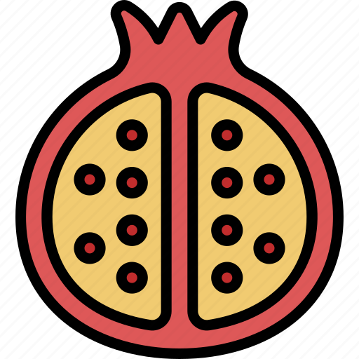 Pomegranate, fruit, food, and, restaurant, organic, vegan icon - Download on Iconfinder