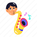 musician, saxophonist, instrumentalist, sax player, saxophone music